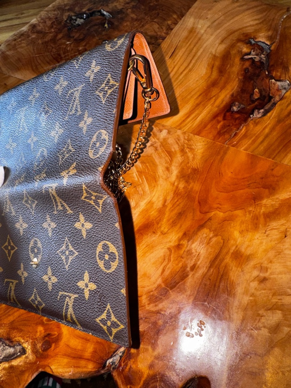 Louis Vuitton monogram vintage international trifled wallet,long brown converted - Picture 10 of 17